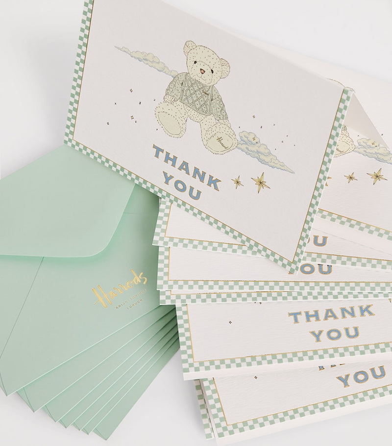 Harrods Bear thank you cards pack of 8, UK version