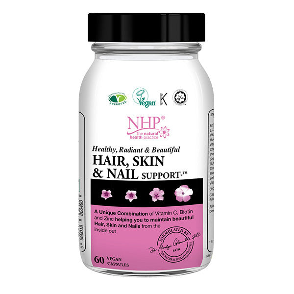 NHP Hair, Skin & Nails Support 60 capsules, imported from the UK