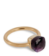 Harrods Pomellato Rose Gold, White Gold and Amethyst Nudo Petit Ring- Buy online at McGrocer