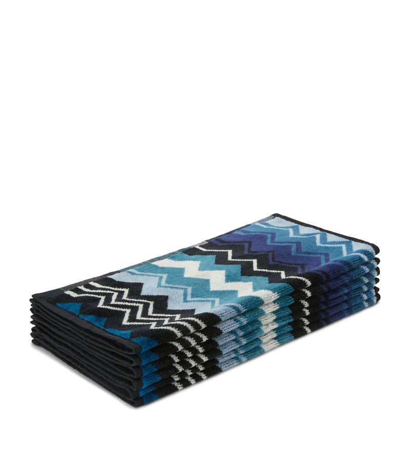 Missoni Home Giacomo facecloths cotton set of 6, UK version