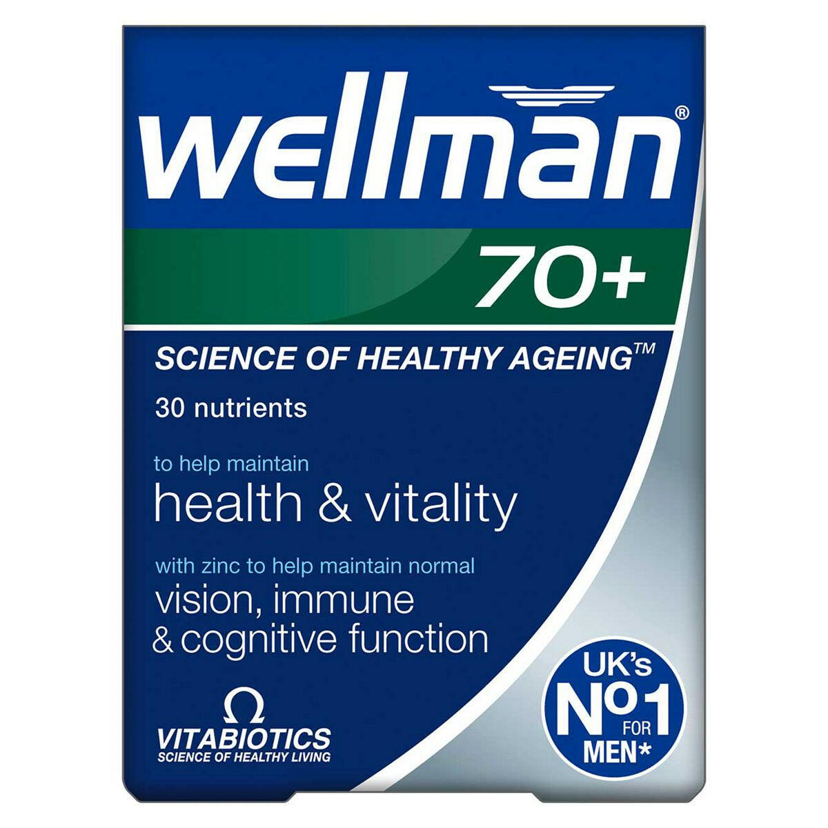 Vitabiotics Wellman 70+ - 30 Tablets GOODS Boots