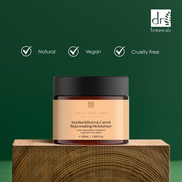 Dr Botanicals sea buckthorn and carrot moisturiser 50ml - British product