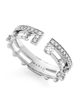 Harrods MARLI New York White Gold and Diamond Avenues Index Ring (Size 7.5)- Buy online at McGrocer