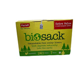 Biosack Compostable Food Caddy Liners 2 x 120 bags - British product