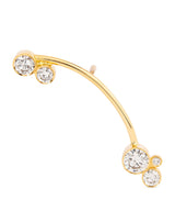Harrods Sophie Bille Brahe Stellari Diamant Yellow Gold and Diamond Single Left Earring 2.9cm- Buy online at McGrocer