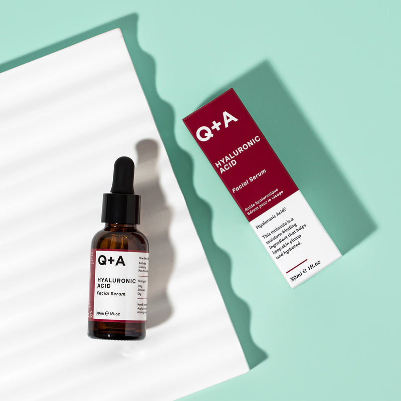 Q+A Hyaluronic Facial Serum 30ml for skin hydration (British brand)