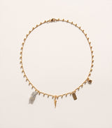 Harrods Hermina Athens Olympos Gold-Plated Charm Necklace 45cm- Buy online at McGrocer