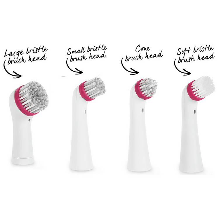 Kleeneze deep clean power scrubber brush with 4 heads (British brand)