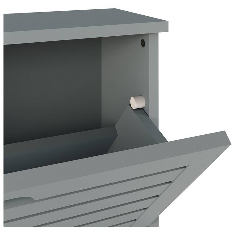 GFW Bergen shoe storage cabinet grey - British product
