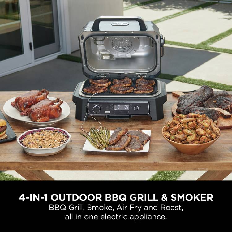 Ninja Woodfire Pro XL electric BBQ grill and smoker, UK version
