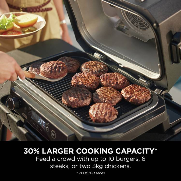Ninja Woodfire Pro XL electric BBQ grill and smoker, UK version