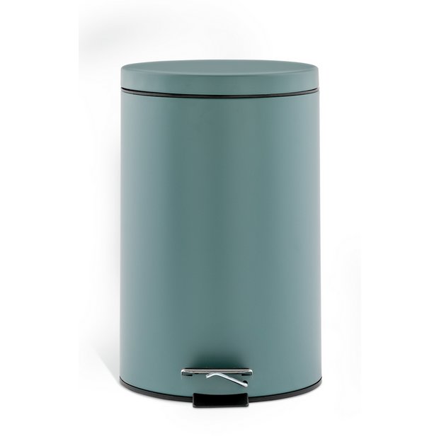 Habitat 12 litre pedal bin in teal steel - British product