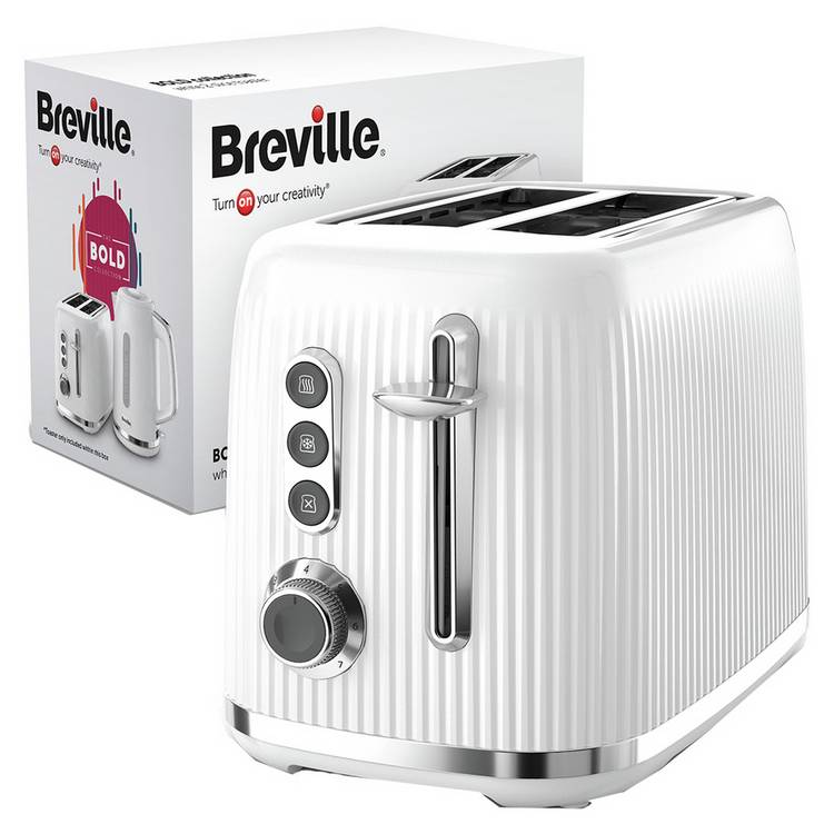 Breville Bold 2 slice toaster white, imported from the UK
