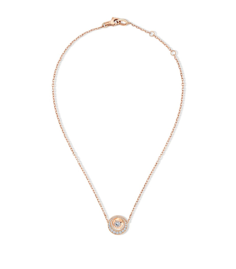 David Morris rose gold diamond rose cut necklace, UK version