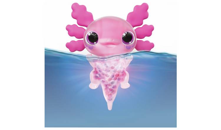 Animagic Let's Glo Axolotl pink interactive toy (British brand)