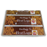 Fire and Flame heat logs 6-pack compressed wood briquettes (British brand)