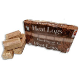 Fire and Flame heat logs 6-pack compressed wood briquettes (British brand)
