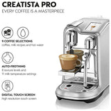 Sage Nespresso Creatista Pro stainless steel coffee machine (British brand)