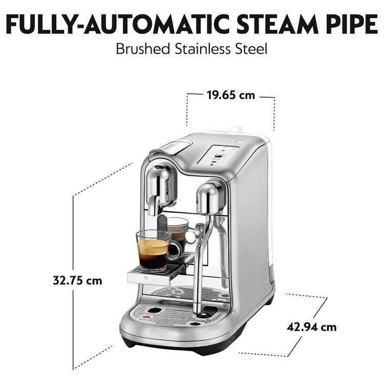 Sage Nespresso Creatista Pro stainless steel coffee machine (British brand)