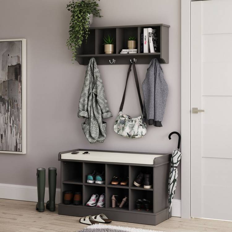 GFW wall rack grey 92cm, UK version