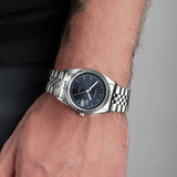 Sekonda men's blue dial stainless steel watch (British brand)