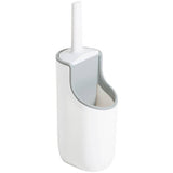 Addis white toilet brush with cleaner compartment (British brand)