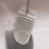 Addis white toilet brush with cleaner compartment (British brand)