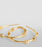 Jacquie Aiche yellow gold diamond Sophia hoop earrings, UK version