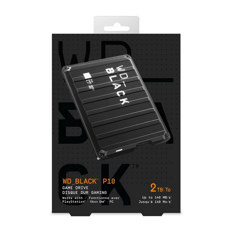 WD_BLACK P10 external gaming hard drive 2TB - British product