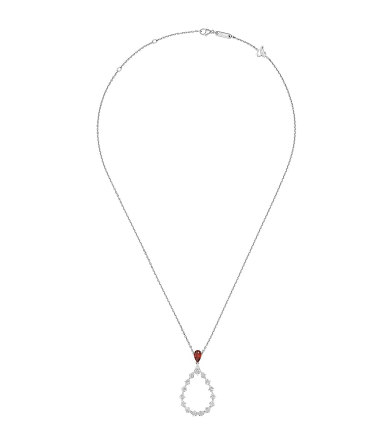 Chopard L'Heure du Diamant necklace white gold diamonds ruby - British product
