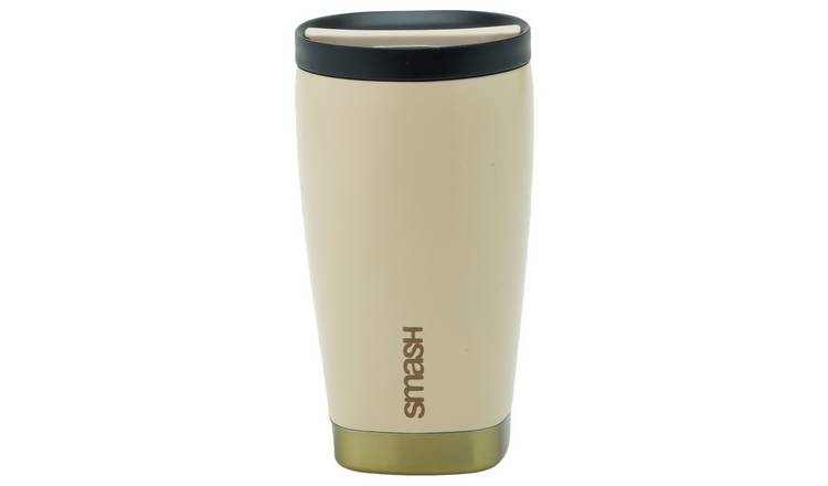 Smash beige and gold stainless steel coffee cup 350ml - British product