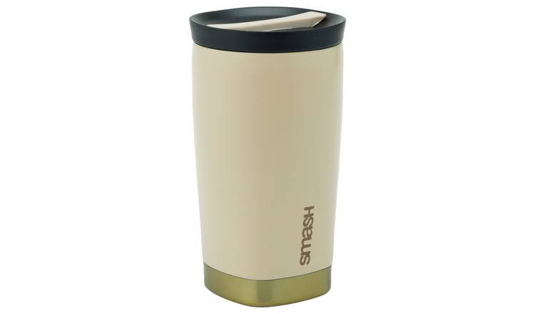 Smash beige and gold stainless steel coffee cup 350ml - British product