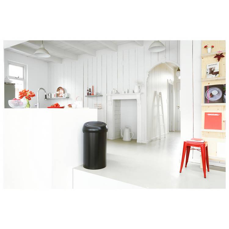 Brabantia touch bin matt black 60L - British product