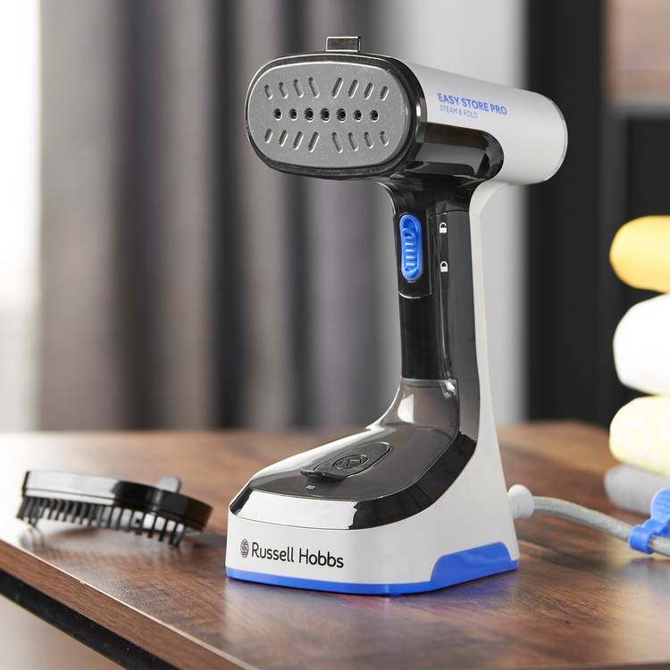 Russell Hobbs Steam Genie Easy Store garment steamer, imported from the UK
