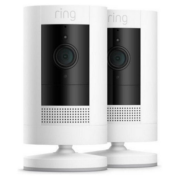 Ring Stick Up Cam security camera white 2 pack (British brand)