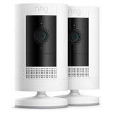 Ring Stick Up Cam security camera white 2 pack (British brand)