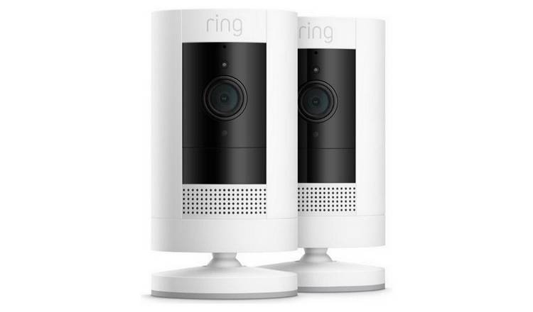 Ring Stick Up Cam security camera white 2 pack (British brand)