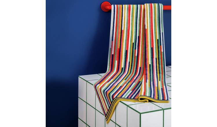 Habitat Klee Stripe bath towel 600gsm, UK version