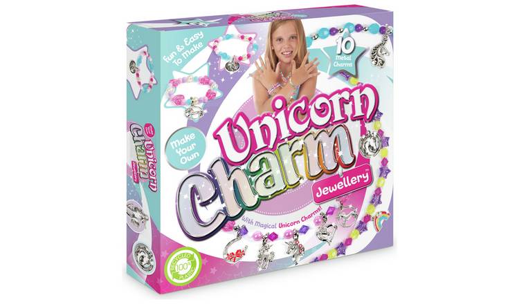 Charm Jewellery unicorn jewellery kit with beads and charms, imported from the UK