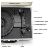 Bush classic record player in grey with built-in speakers - British product