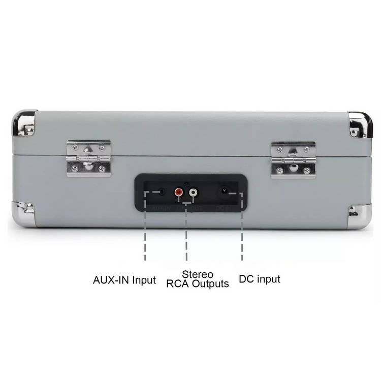 Bush classic record player in grey with built-in speakers - British product
