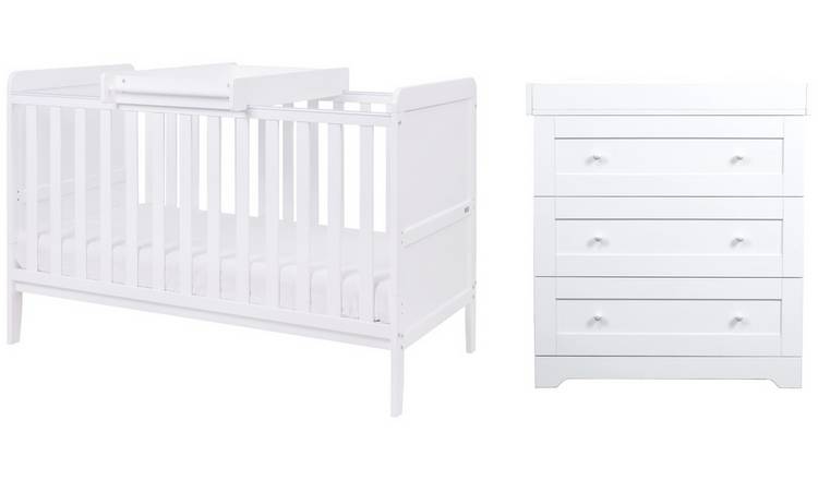 Tutti Bambini Rio Cot Bed and Dresser Nursery Set - White GOODS Argos