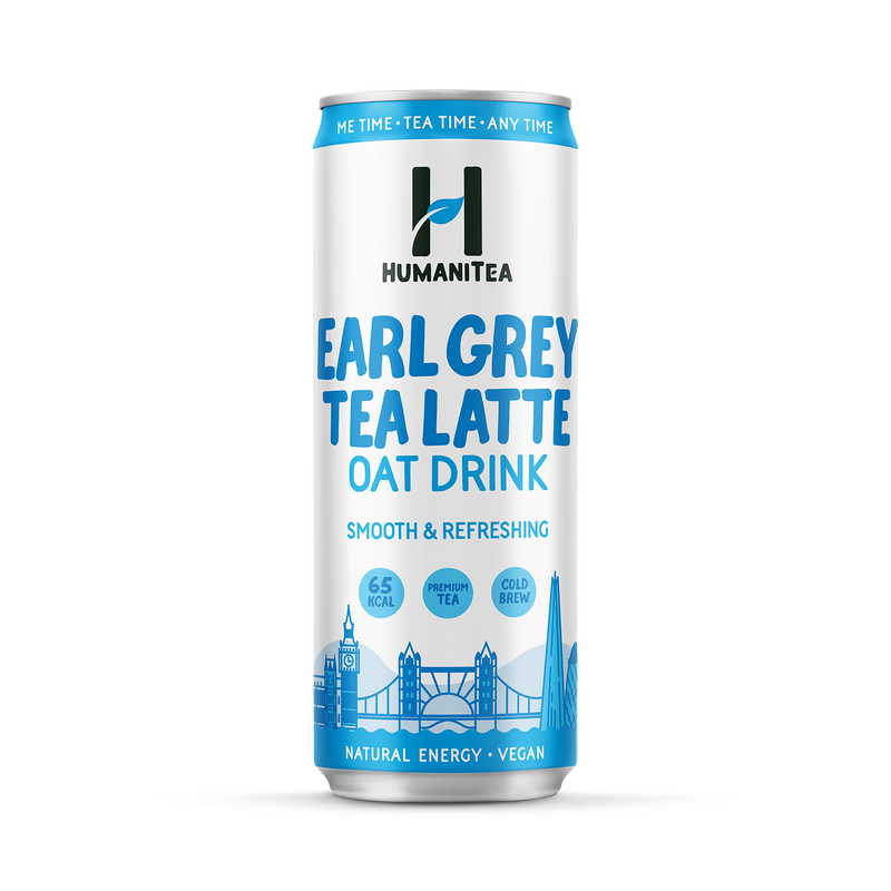 HumaniTea cold brew Earl Grey tea latte 250ml, imported from the UK