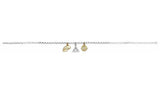 Harry Potter charm bracelet silver coloured with three charms, UK version