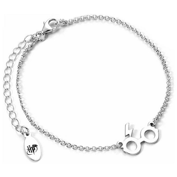 Harry Potter sterling silver glasses charm bracelet, imported from the UK