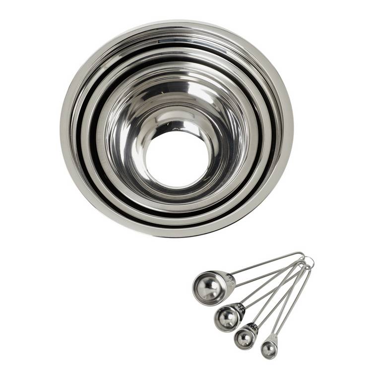 Argos Home mixing bowls set with spoons 3-piece (British brand)