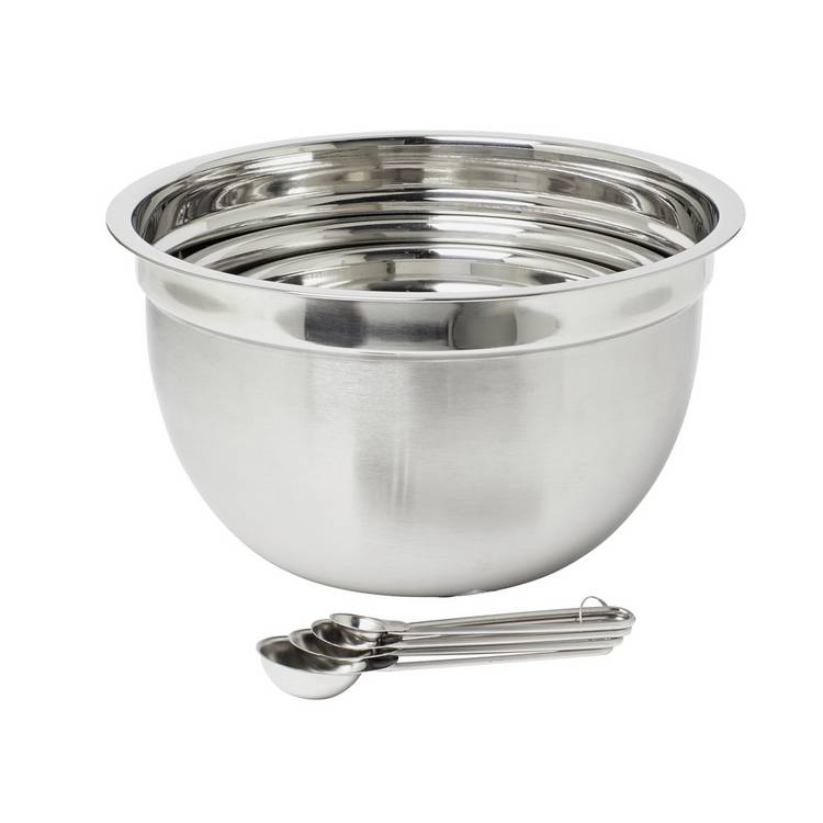 Argos Home mixing bowls set with spoons 3-piece (British brand)