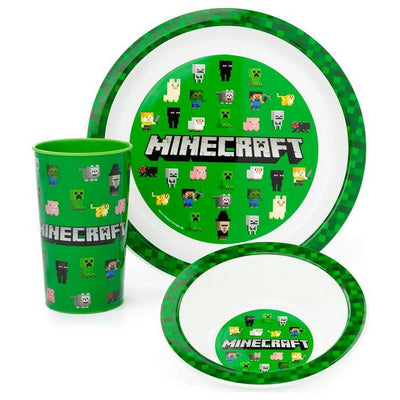 Argos Zak Minecraft Kids Plastic Dinner Set - Green- Buy online at McGrocer