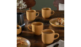 Argos Habitat Matte Glaze Stoneware Mugs - Mustard (Set of 4)- Buy online at McGrocer