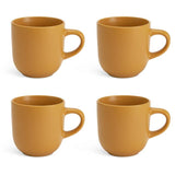 Habitat stoneware mugs set of 4 mustard matte glaze, UK version